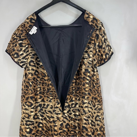 Vintage Jeffrey & Dara By Linda Hurley Evelyn Social Cheetah Animal Print Dress - Picture 8 of 11
